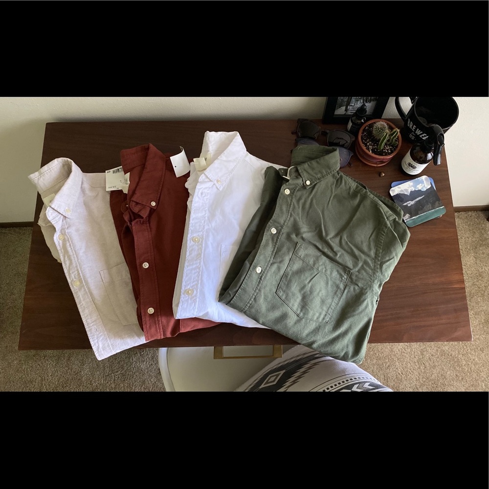 Earth toned button down shirt bundle